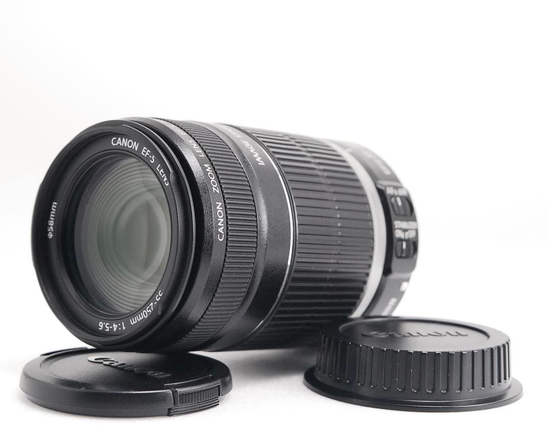 超望遠ズーム対応！ Canon 55-250mm IS STM 美品レンズ