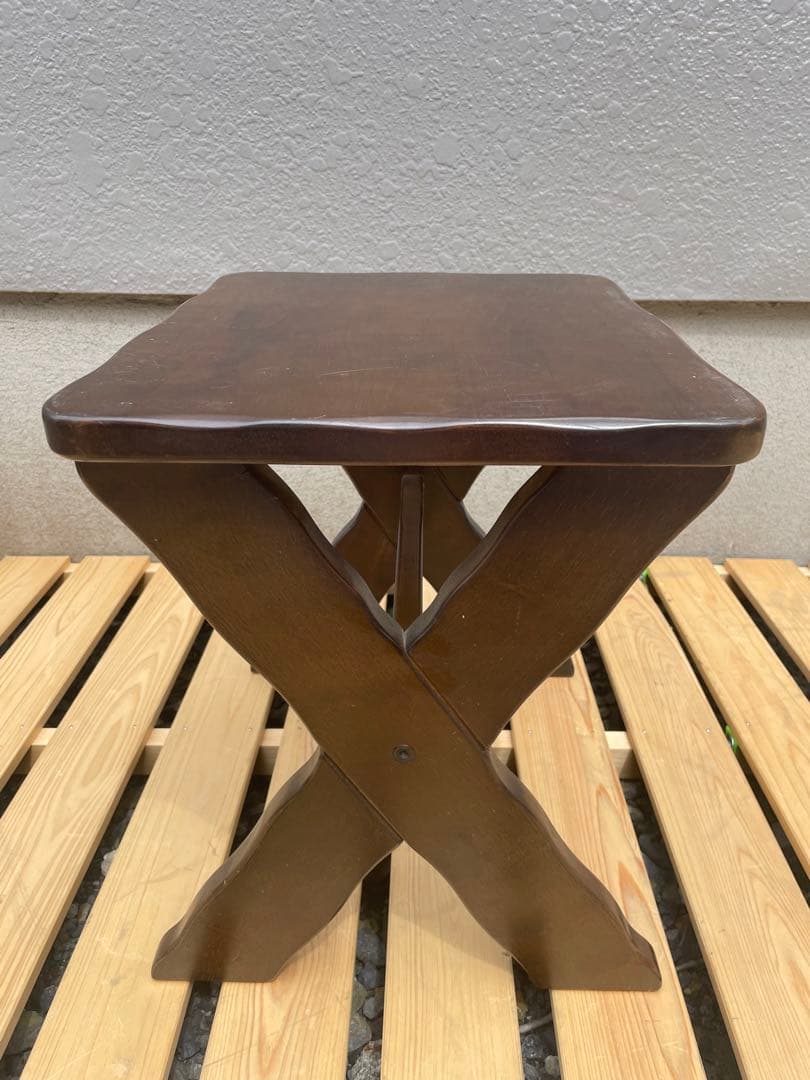 カリモク家具　ルスティック　スツール　椅子　サイドテーブル