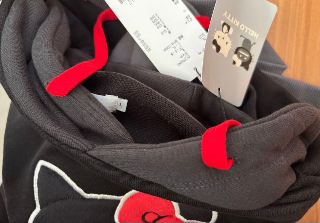 HELLO SHADOW フェイス｜裏毛ビッグシルエットパーカー　L