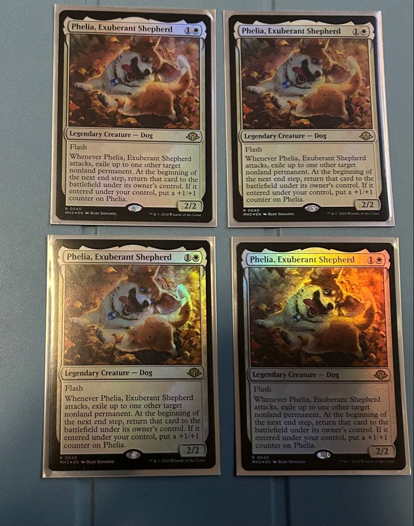 溌剌の牧羊犬、フィリア 英語版foil 4枚セット