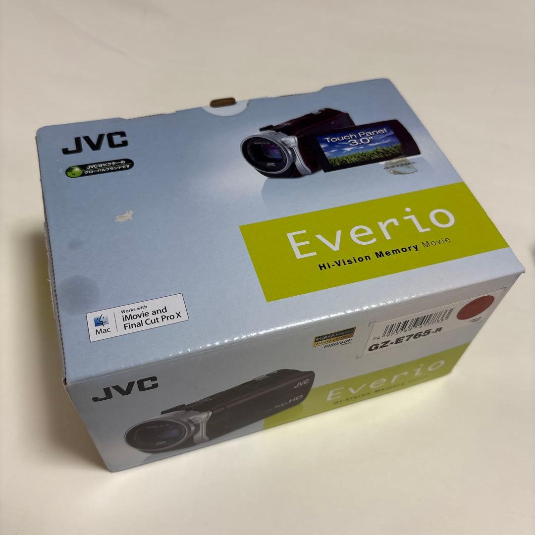 JVC Everio FULL HD ビデオカメラ レッド