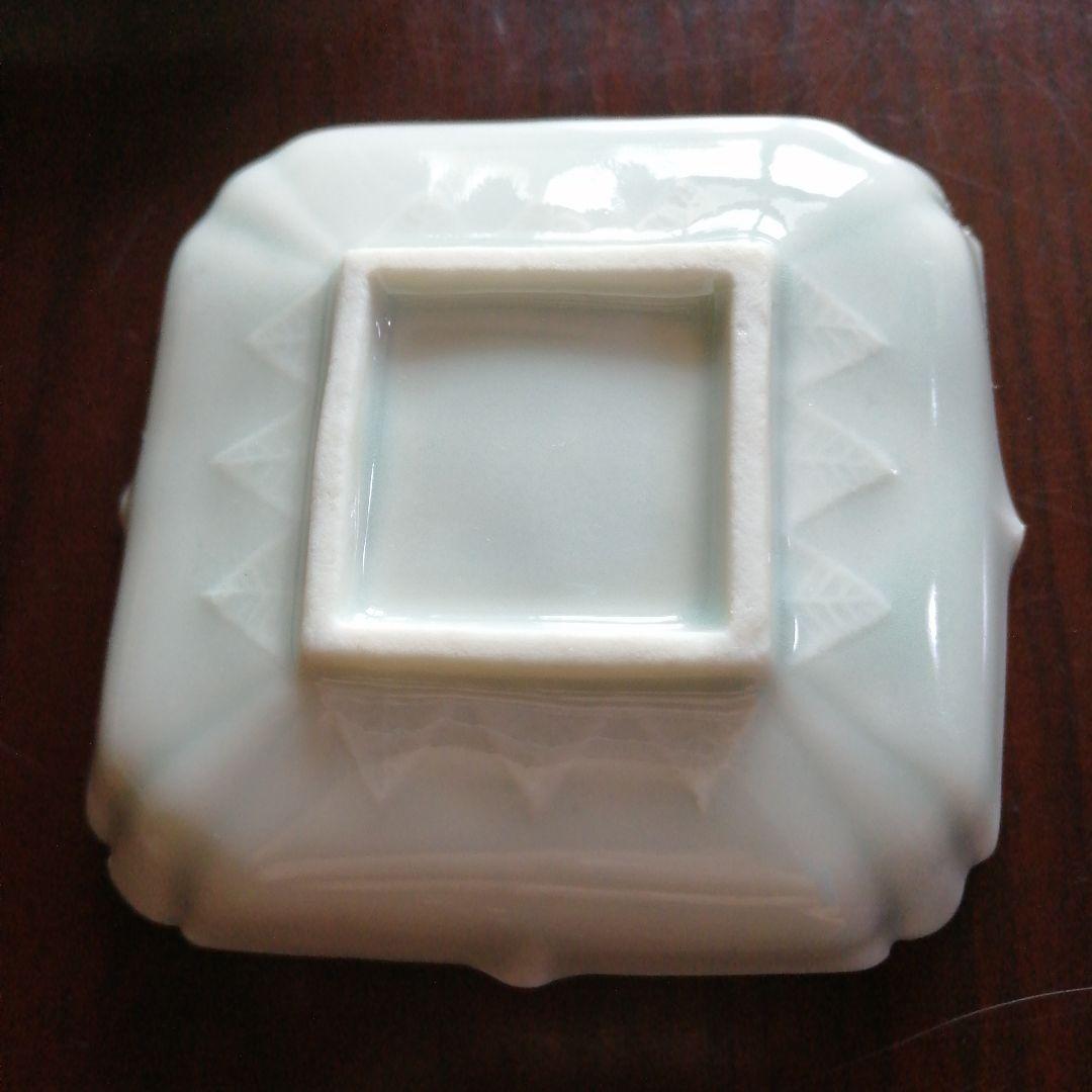 古伊万里　青白磁浮彫豆皿　22枚　8.5cm　江戸後期〜明治期