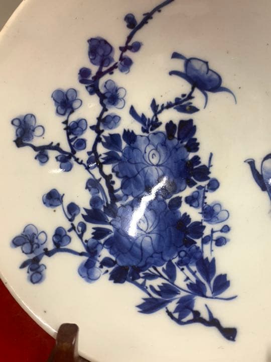 中国古美術 清朝染付け茶碗 茶道具 染付け 西き-6 中国古美術 清朝染付け