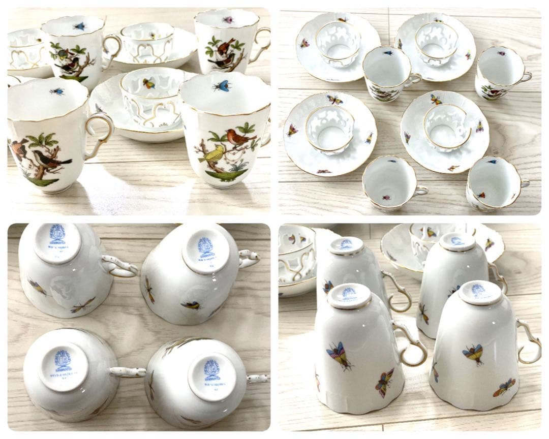 ヘレンド　HEREND ロスチャイルドバード　チョコレート　C&S 12客セット