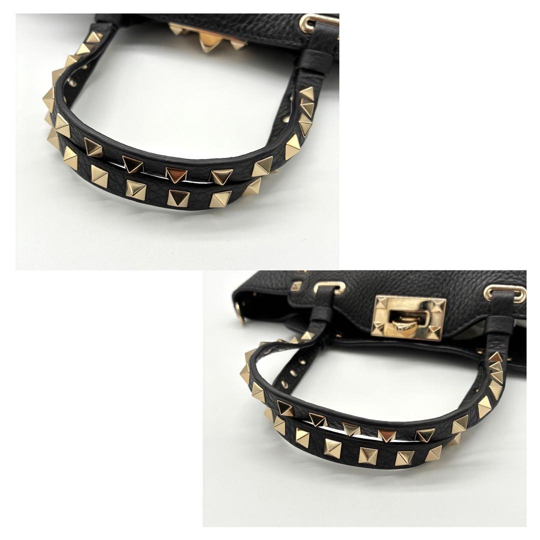 専用 極美品✨ ヴァレンティノ ロックスタッズ グレインカーフスキン バッグ ミ