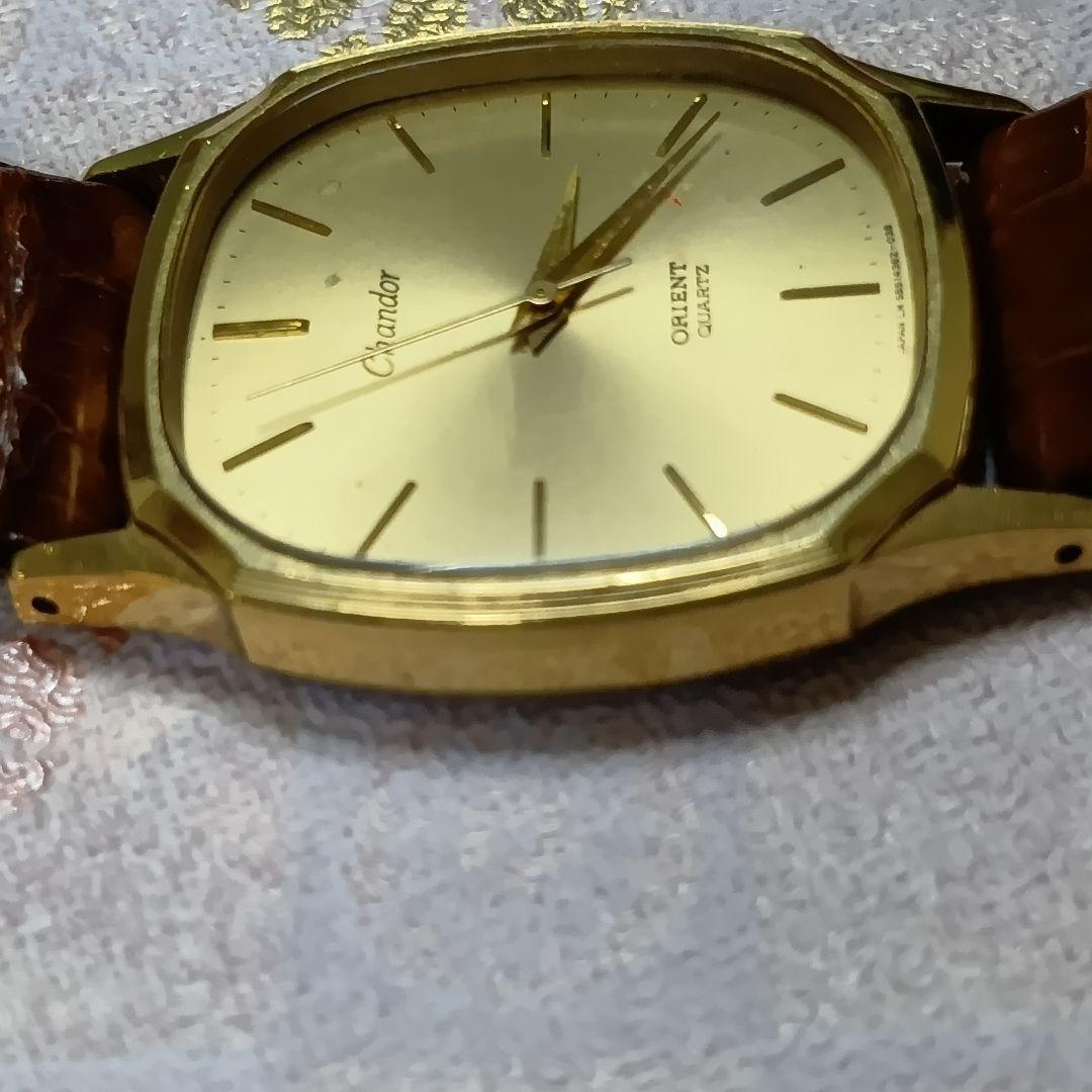 て*る様 【１４金】 オリエント シャンドール クォーツ 14K メンズ 動作品