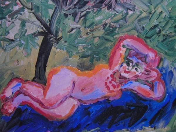 野間仁根、【裸婦】、希少な額装用画集画、新品高級額 額装付、状態良好