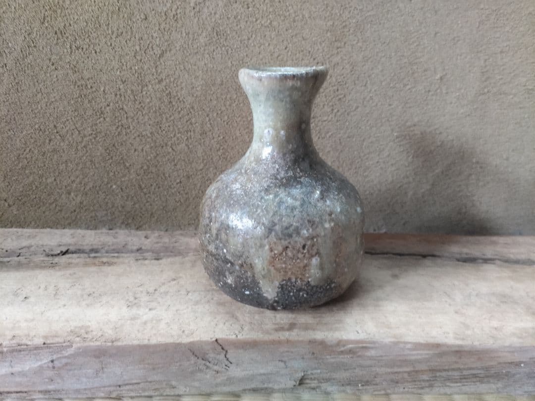 古信楽　徳利　一輪挿し