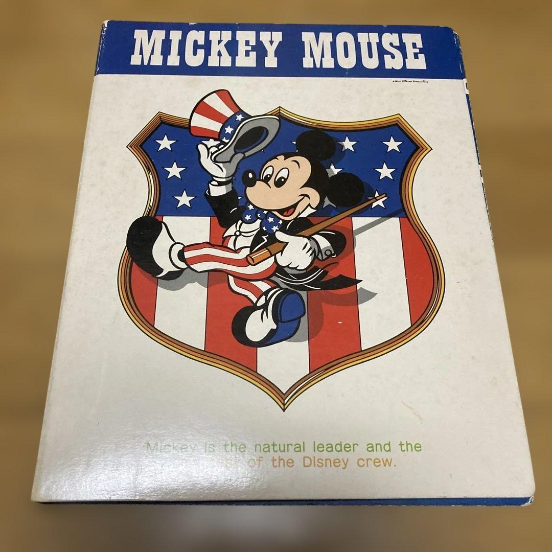 昭和レトロ 昔のミッキーマウス B5 バインダー レバーファイル