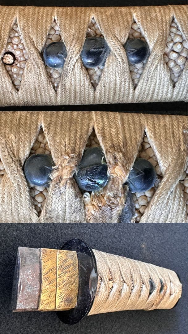 脇差時代拵え　残欠刃引合法カット品　日本刀　本歌　玉鋼日本刀　長さ約53cm D