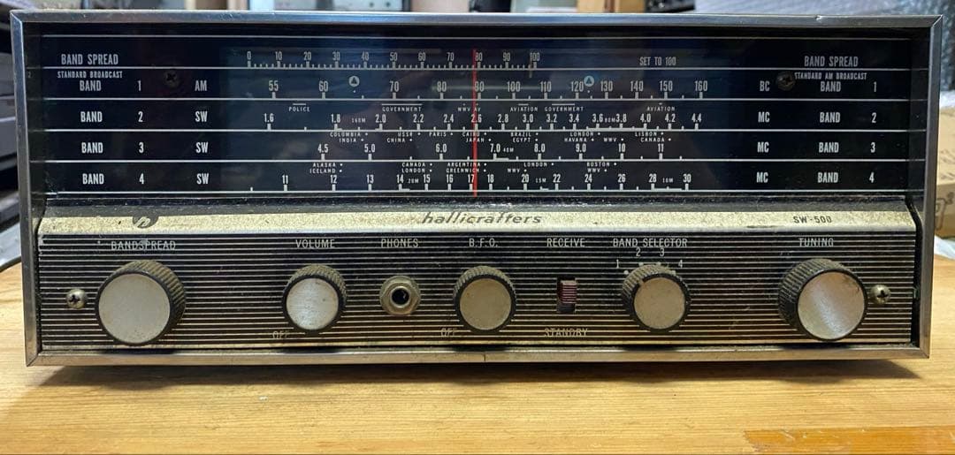 [変更] Hallicrafters sw-500 短波　受信機　ジャンク 変更] Hallicrafters sw-500 短波 受信機 ジャンク