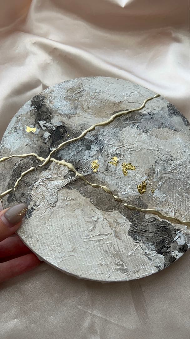 アート　絵画　インテリア海外　抽象画　モダン　ホテル　ギフト　アクリル画　丸