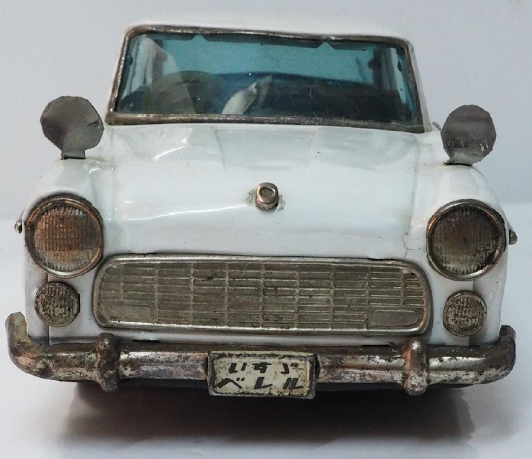 当時物【イスズ ベレル リペイント白】ブリキ製フリクション ミニカー TIN箱無