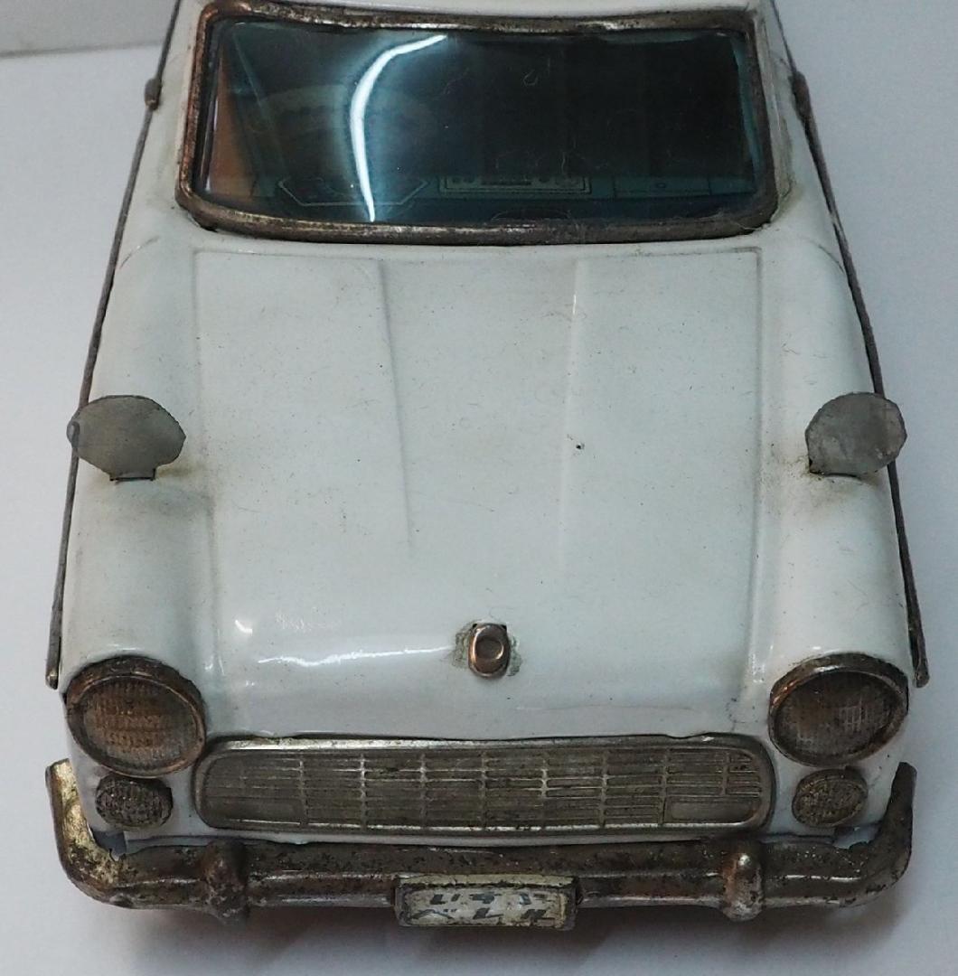 当時物【イスズ ベレル リペイント白】ブリキ製フリクション ミニカー TIN箱無