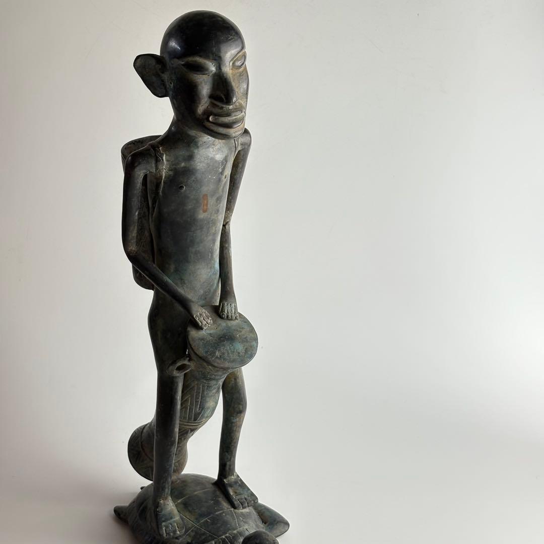 アンティーク ブロンズ 銅器 銅像 置物 彫像 人形 アフリカ オブジェ アンティーク ブロンズ 銅器 銅像 置物 彫像 人形 アフリカ オブジェ