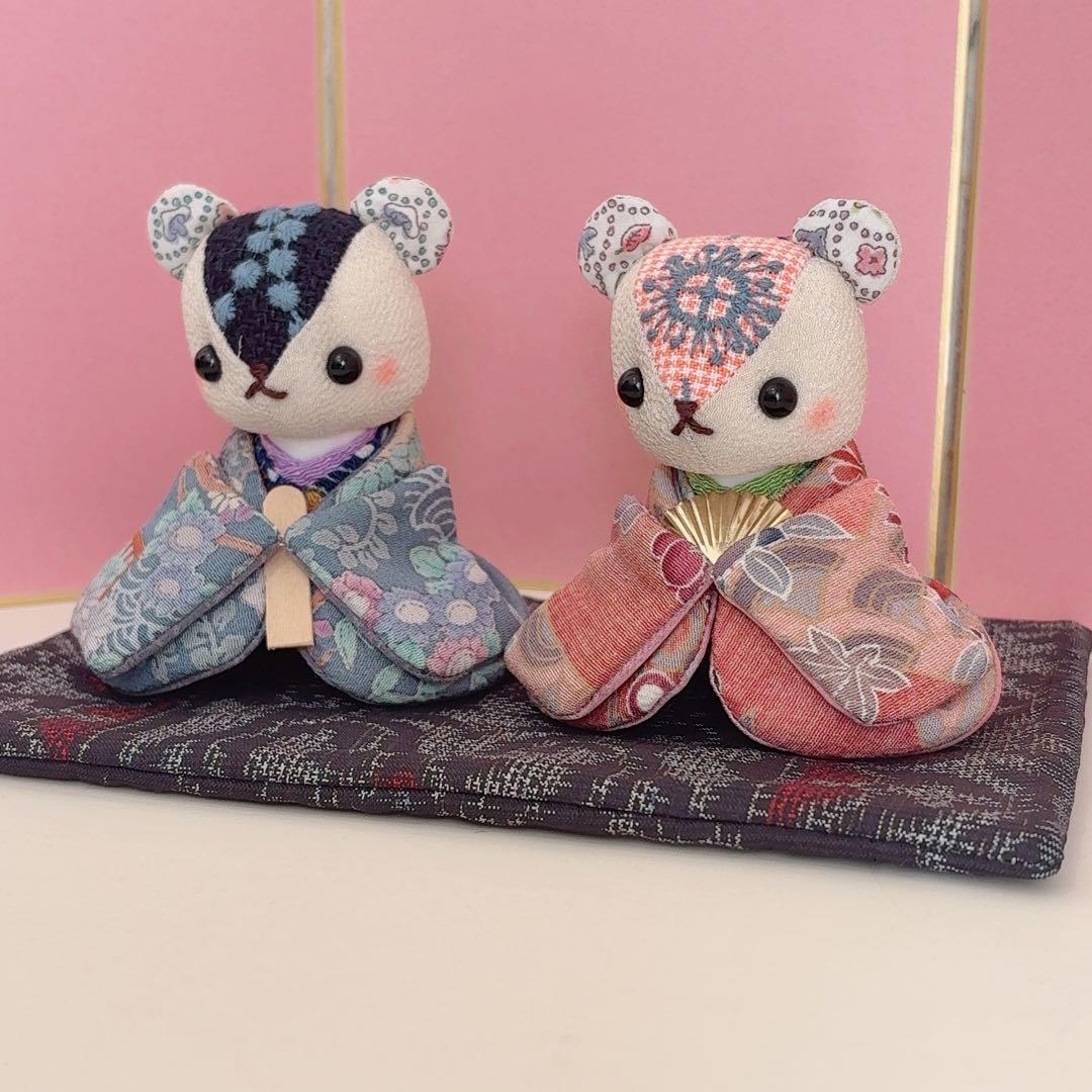 くまちゃんの雛人形 ⚮̈﻿ ハンドメイド ミナペルホネン リバティ