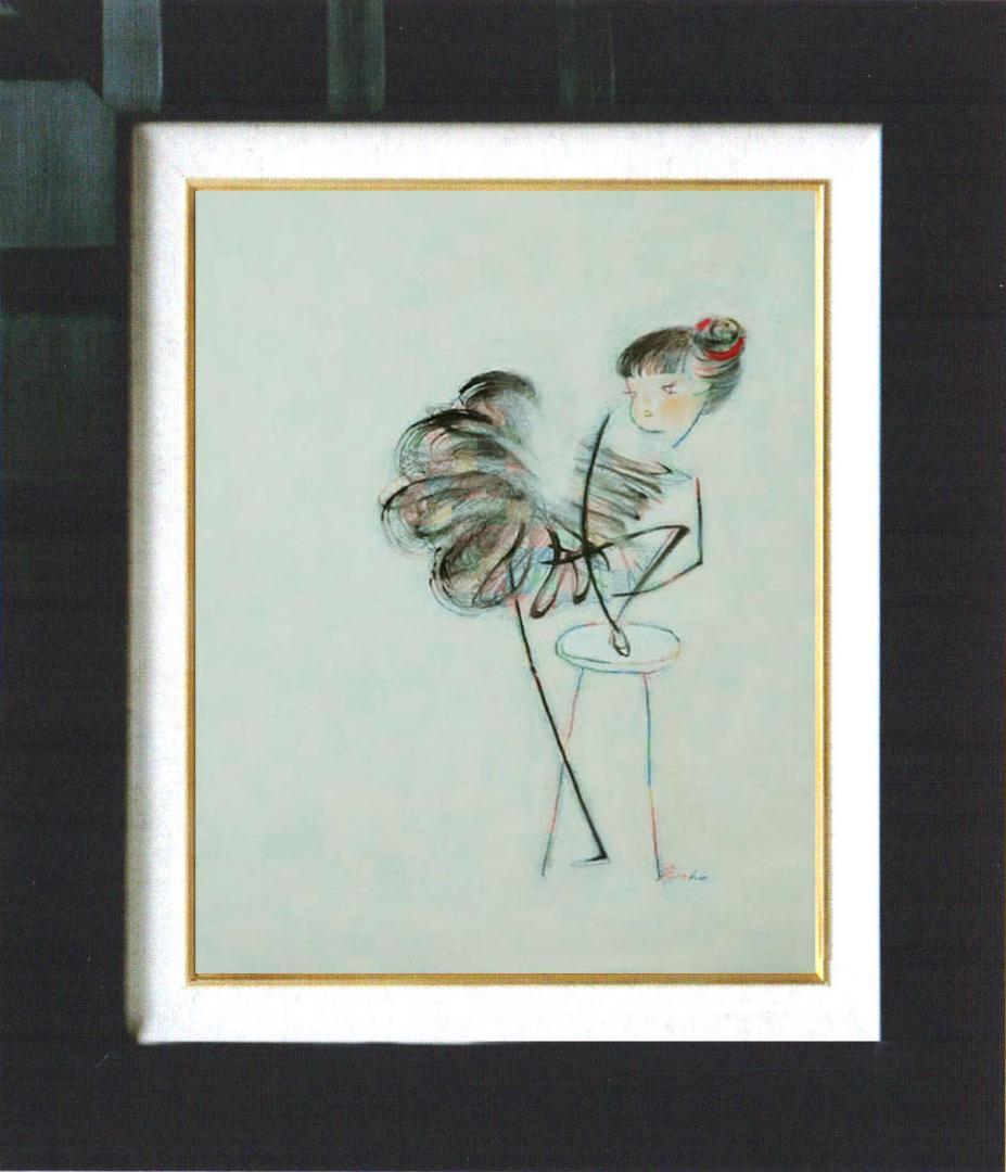 油絵 絵 絵画 インテリア F4-040414 人物 可愛い女の子 バレエ