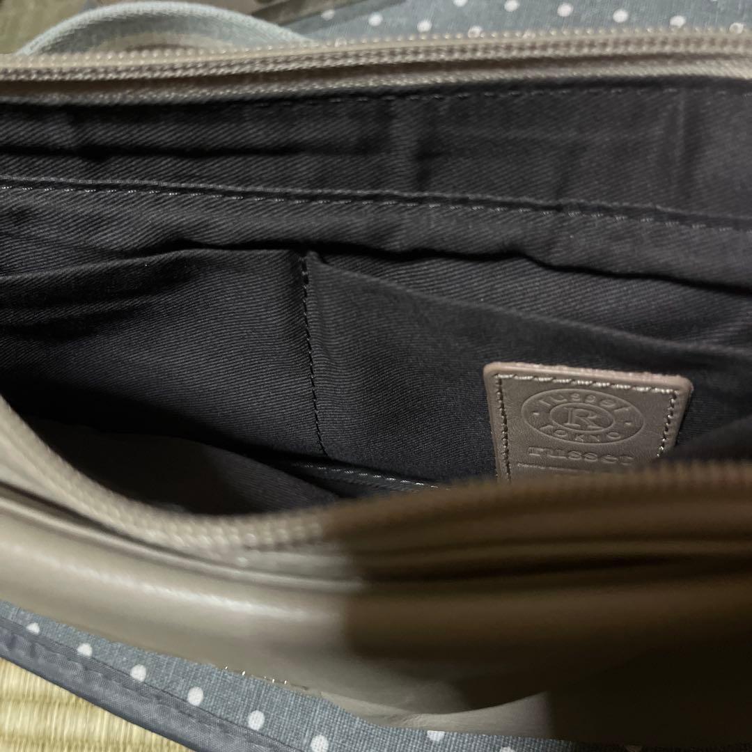 ラシット　ベージュ　2way ショルダーバッグ　モノグラムプレート　新品