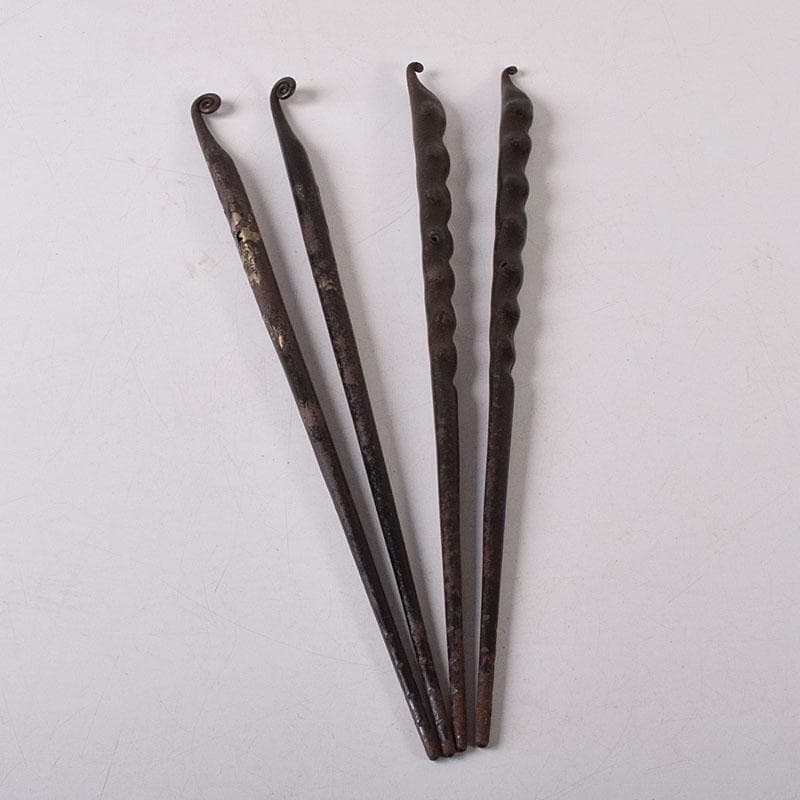 茶道具　鐵火箸　釜師　木越三右衛門造　二膳　共箱　V　R8312