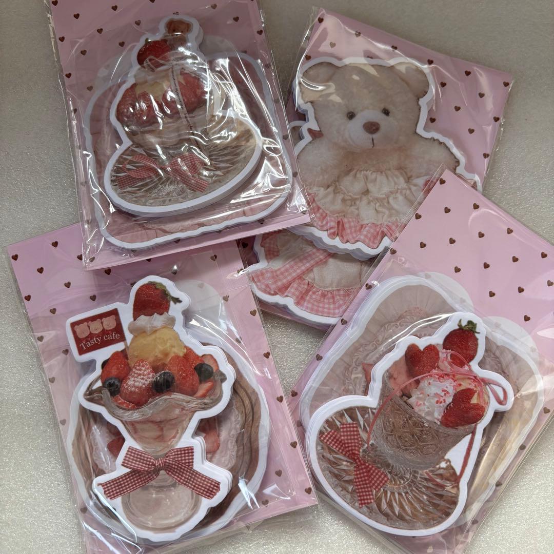 aromantic×Tasty cafeコラボ ダイカットメモ4種 ARomantic＊バラメモ