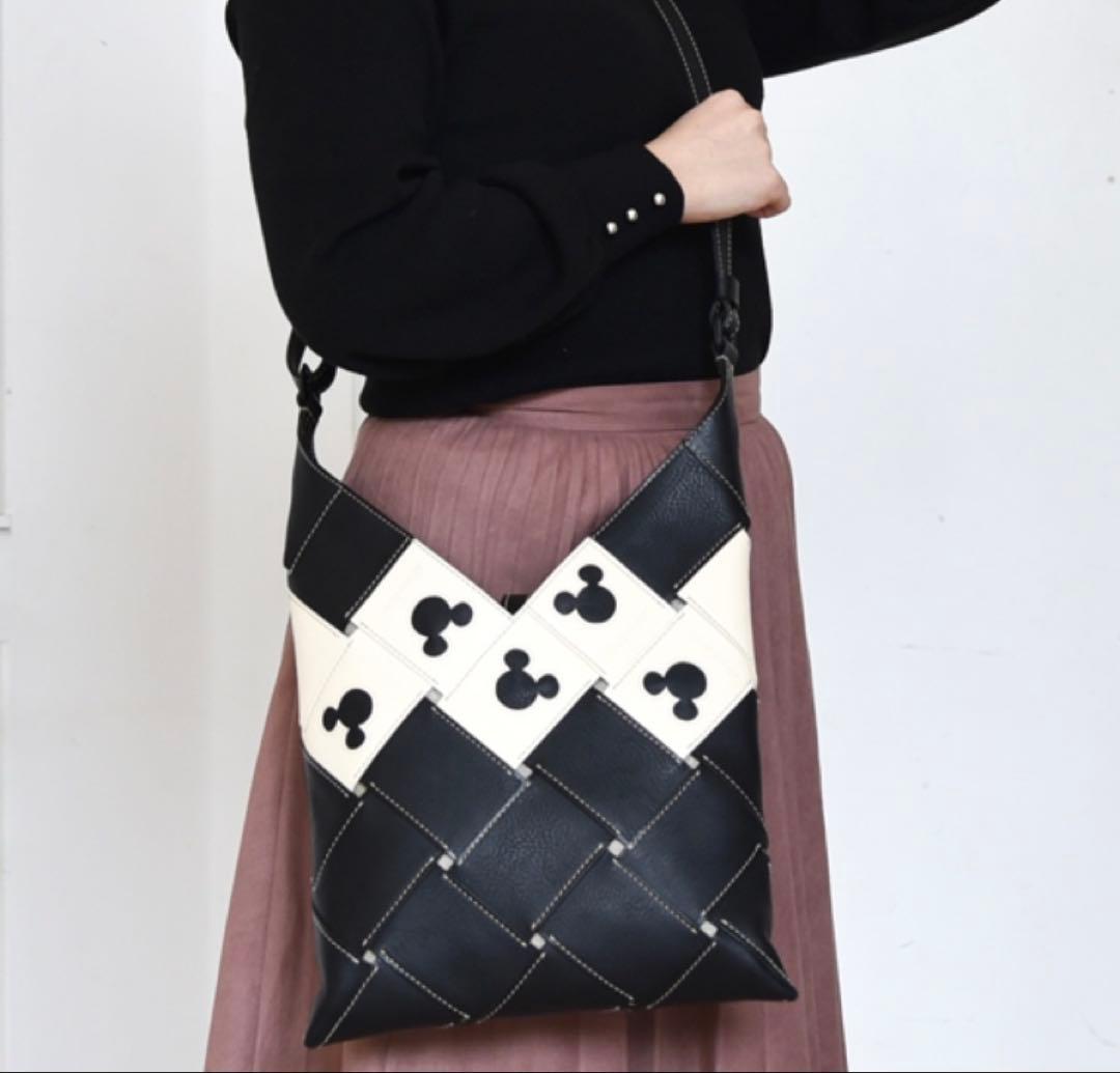 genten サスティナブルカットワーク 限定ミッキーマウス ショルダーバッグ