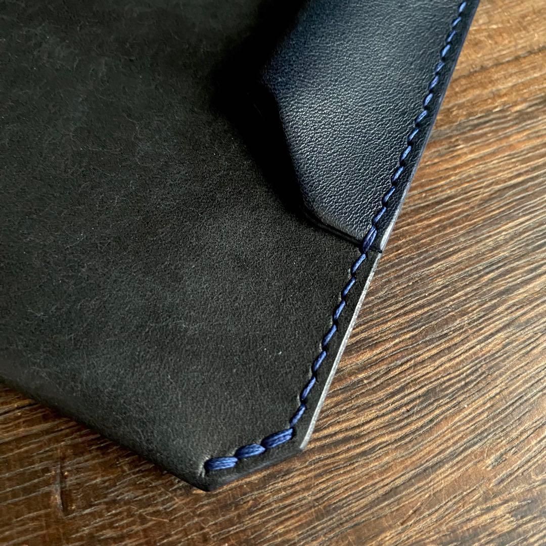 ノートスリーブ ブラック×ネイビー