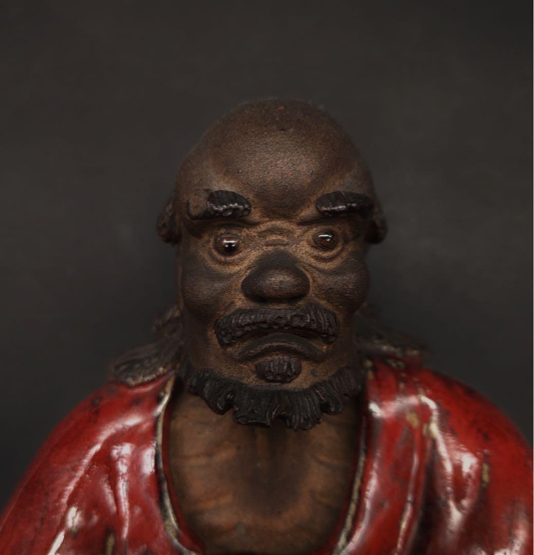 骨董品 時代物 達磨大師 陶藝置物