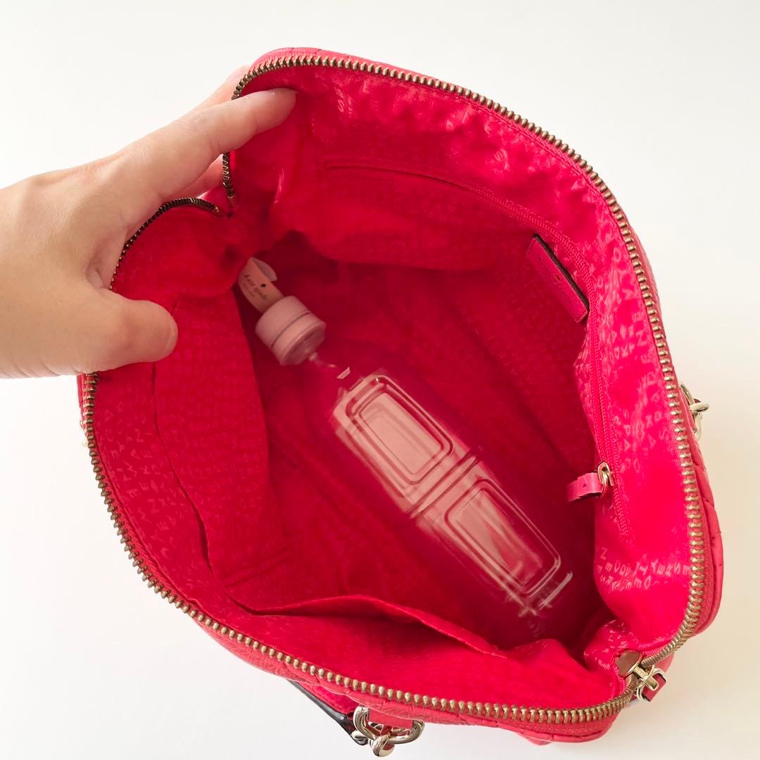 【ほぼ新品】kate spade 2way ハンドバッグ キルティング チェーン