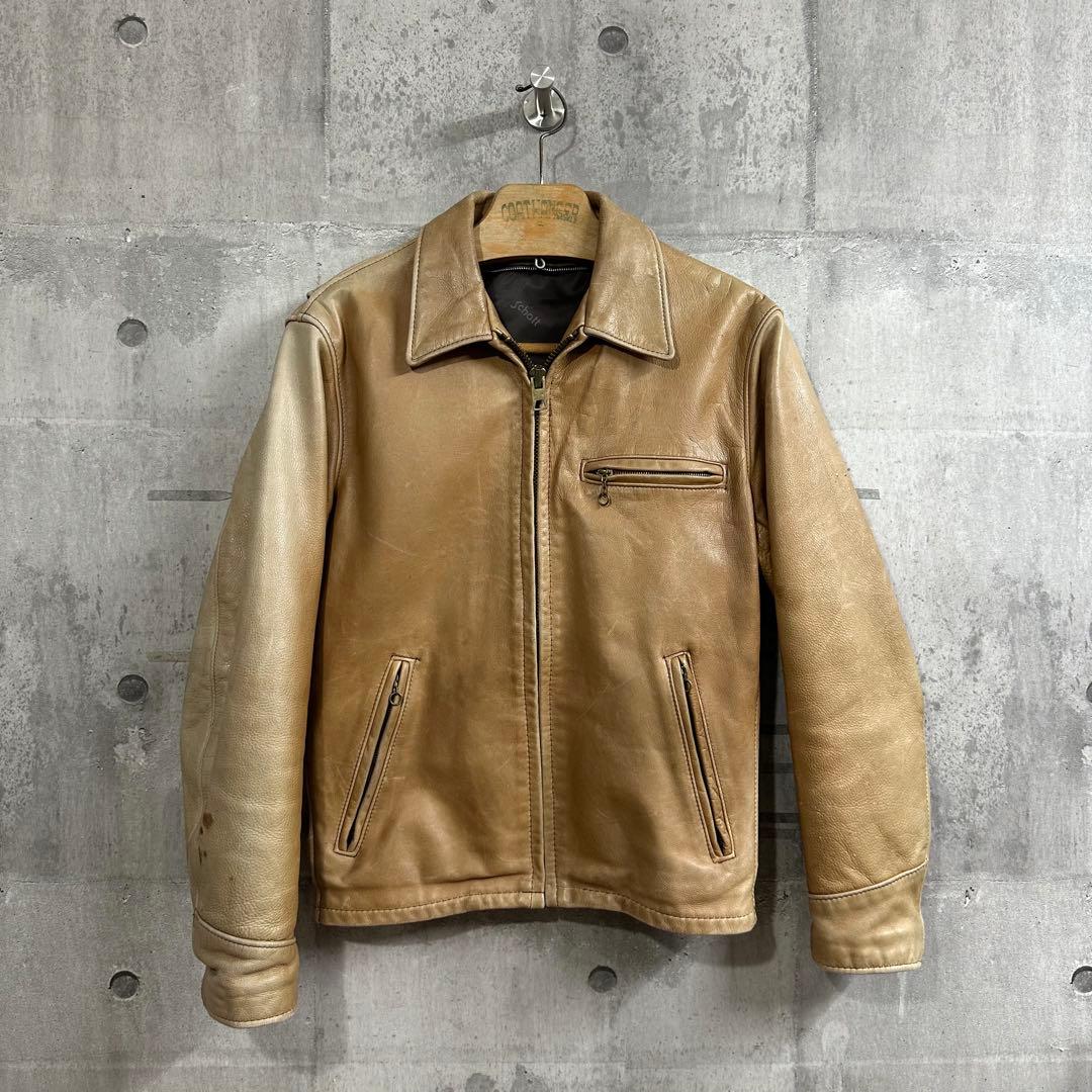 70s Schott シングルライダース 本革ジャケット USA製 ヴィンテージ