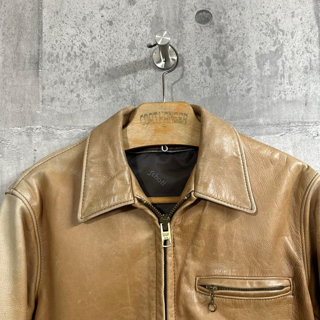 70s Schott シングルライダース 本革ジャケット USA製 ヴィンテージ
