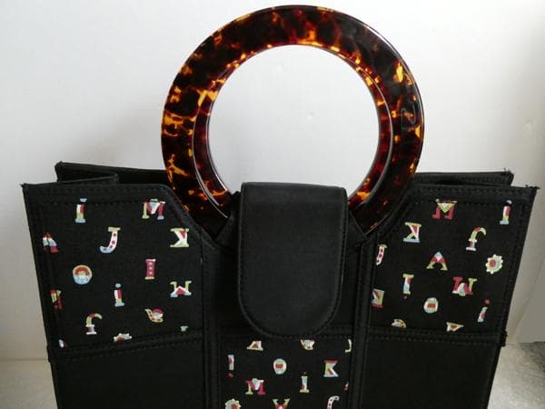 岡重 トートバッグ 縦型 クリスマス柄 パッチワーク 和装