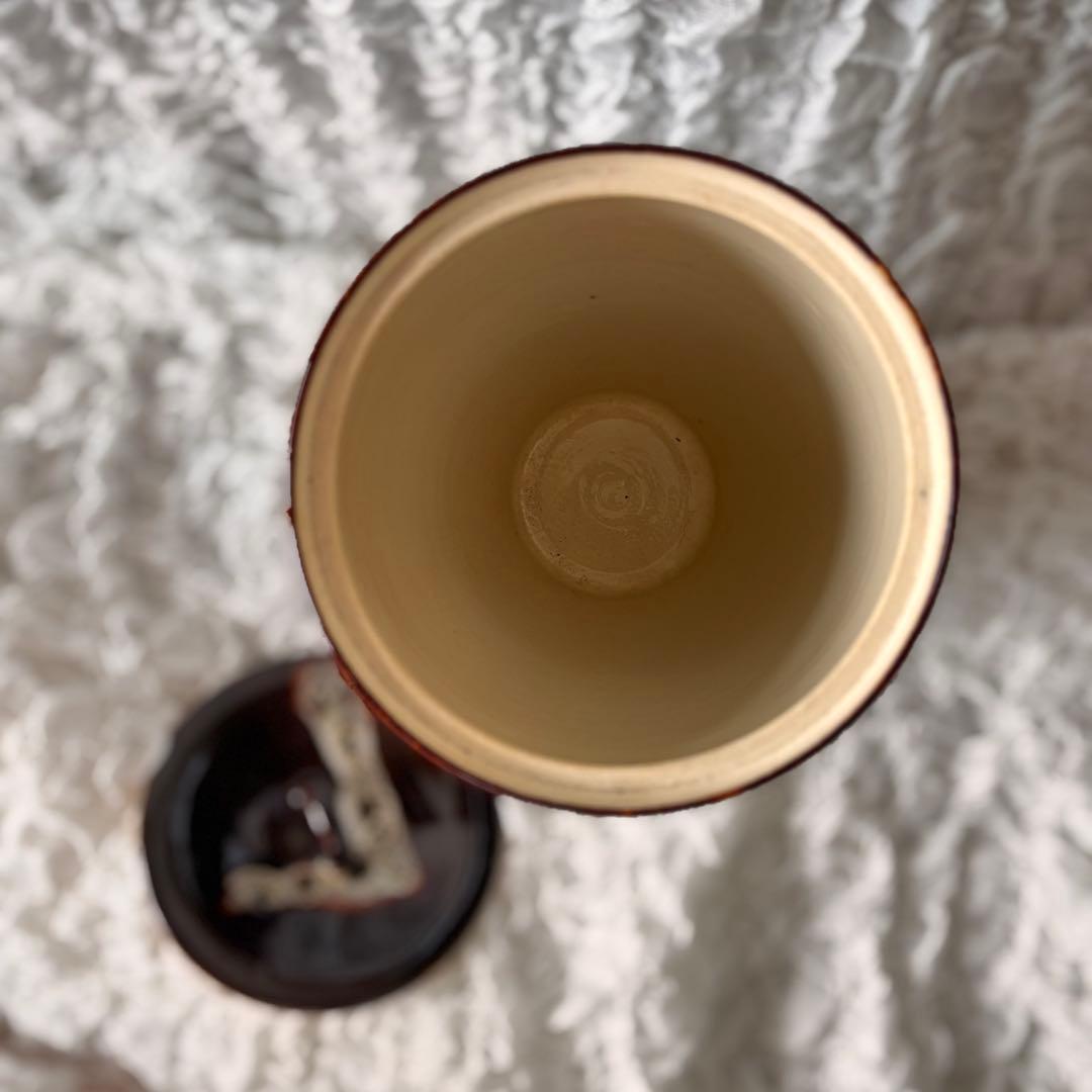 茶道 陶器製 細水指 水差し 木箱付き 刻印 景山