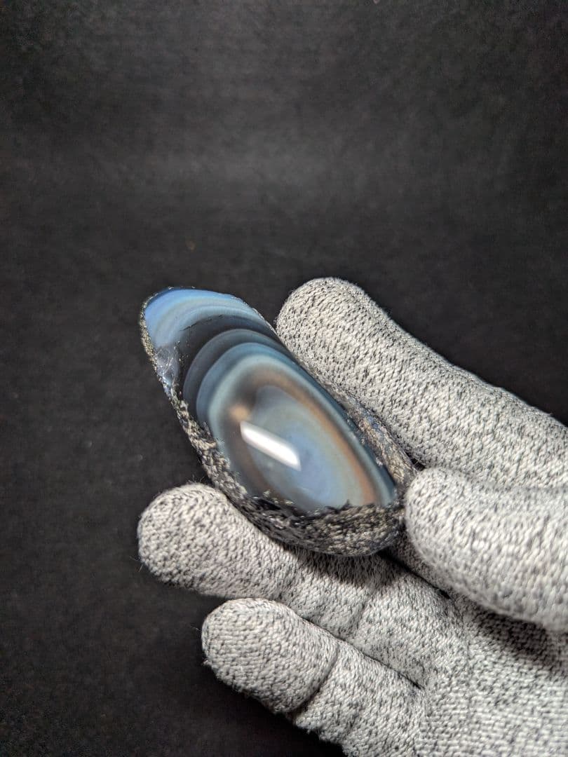 研磨品】十勝石玲瓏 北海道産レインボーオブシディアン 十勝石 玲瓏石