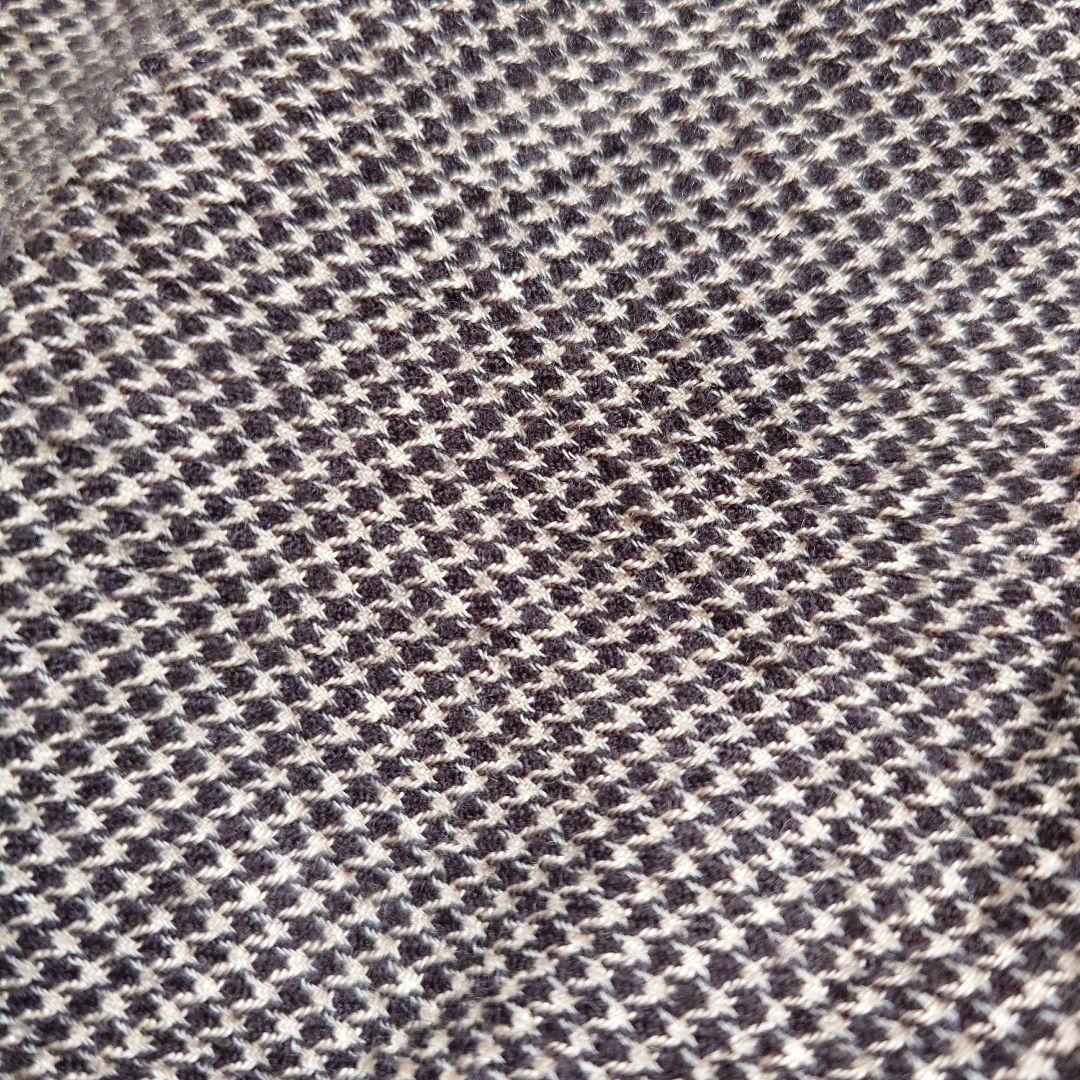 アーツアンドサイエンス　シワ加工　千鳥格子柄　サルエルパンツ　ウール　リネン