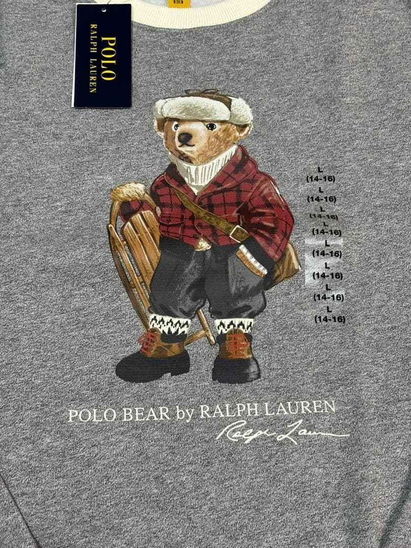 残り3枚最新新品ラルフローレンスウェット　ポロベア トレーナー　ボーイズL160