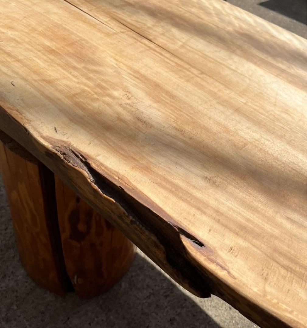 無垢1枚板 無垢材 契り テーブル 天板のみ 無塗装 反りあります