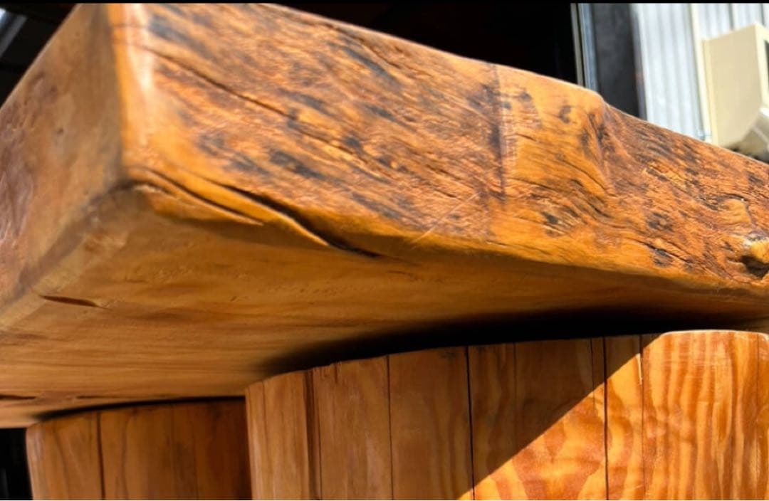 無垢1枚板 無垢材 契り テーブル 天板のみ 無塗装 反りあります