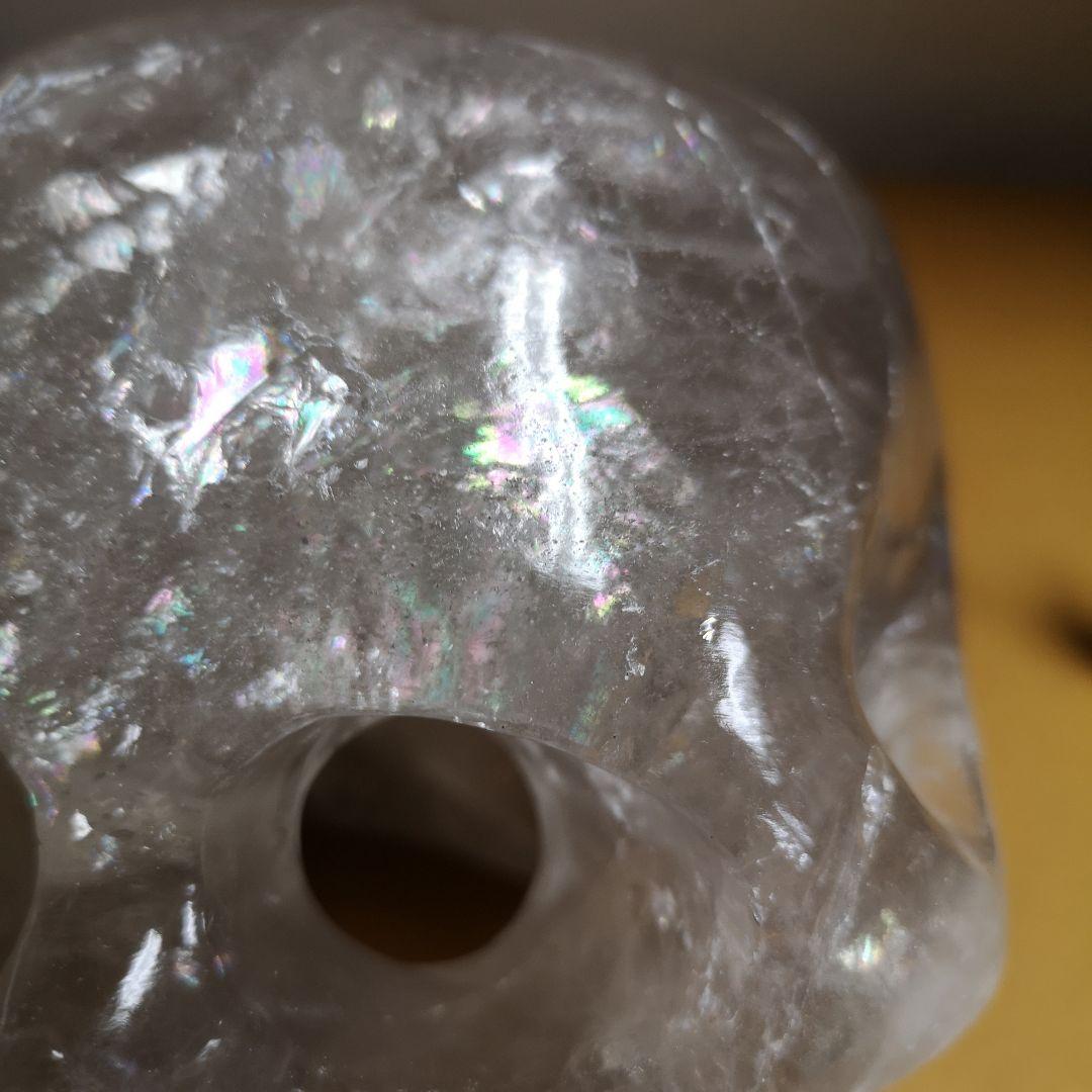 天然水晶スカル 特大 レインボー多数