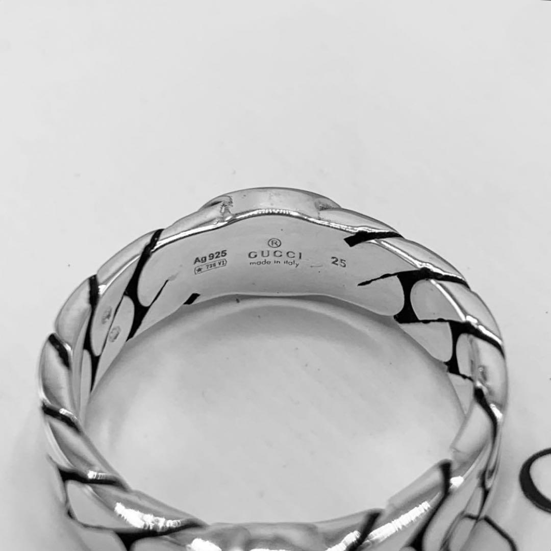 【美品/現行/希少サイズ】GUCCI リング　インターロッキング 喜平　24号