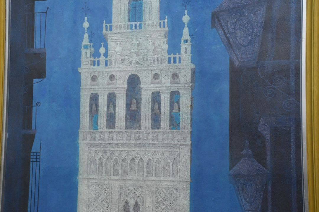 BKK72 真作 山崎忠明 「ヒラルダの塔」 大作 100号 日本画 - メルカリ