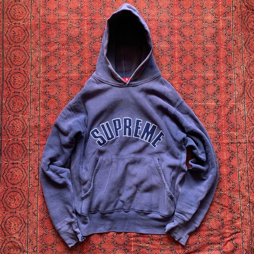 90s ビンテージ プルオーバー パーカー ナス紺 SUPREME 初期
