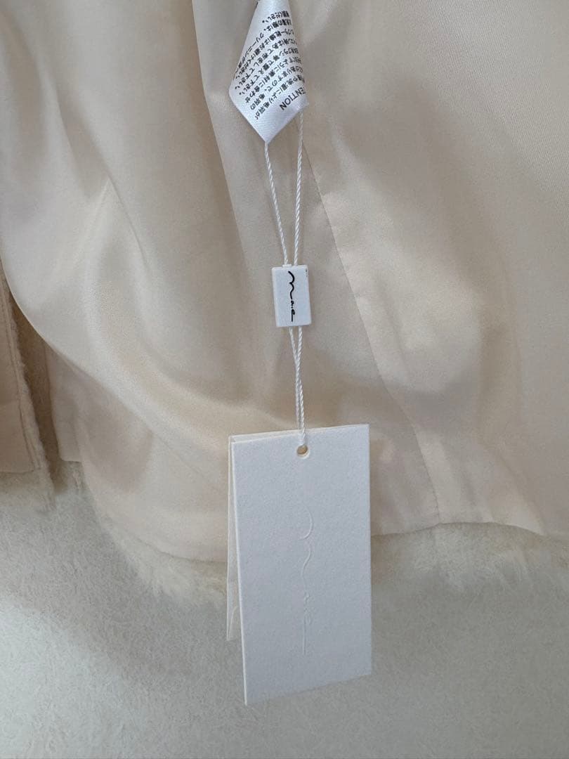 低 価格 通販ファッション - 新品 nae. Wool Alpaca Shaggy Coat_Ivory