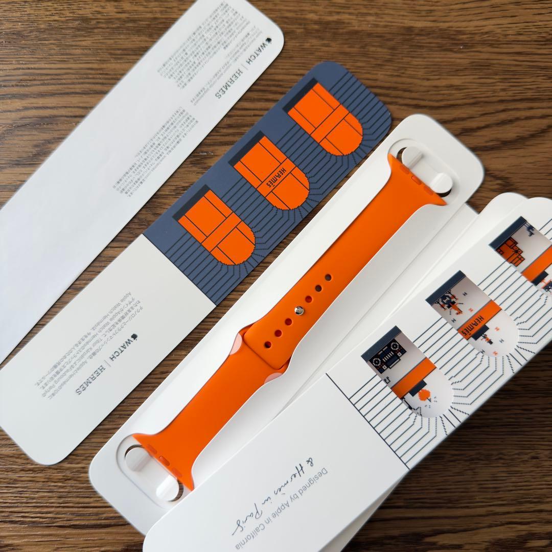 2980 未使用　Apple Watch エルメス　オレンジラバー　スポーツ