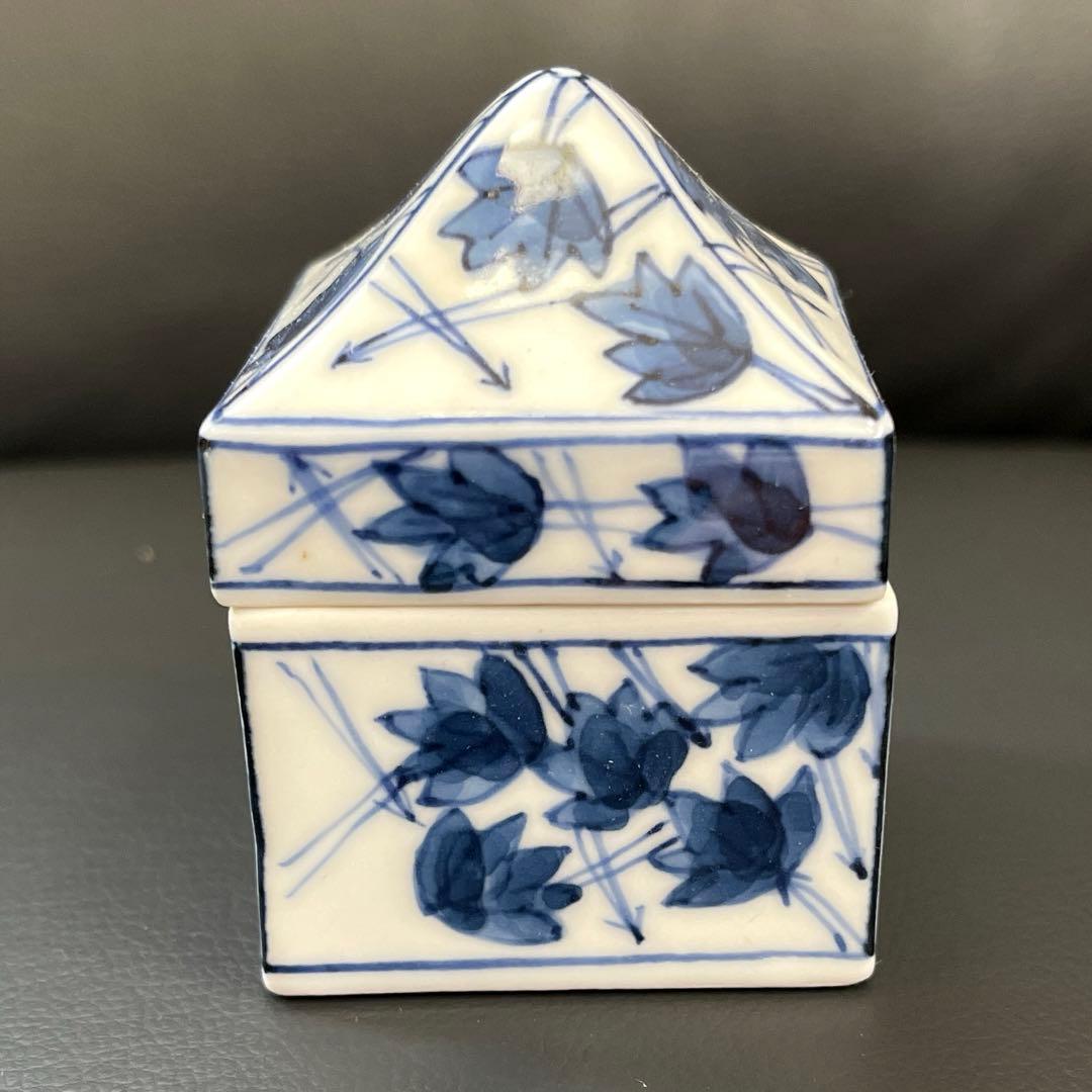 香合 西村徳泉 紫翠窯 染付辻堂 茶道具 - メルカリ