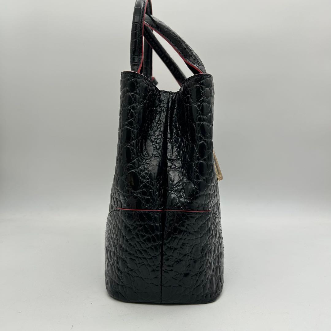 未使用　ココセリュックスゴールド　ショルダーバッグ　2way　クロコ型押し　A4