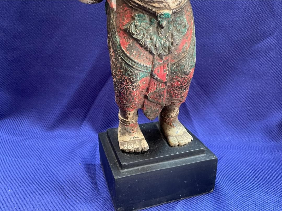 大判 ガネーシャ像 風水置物 ブロンズ 真鍮 アンティーク 商売繫盛 守り神