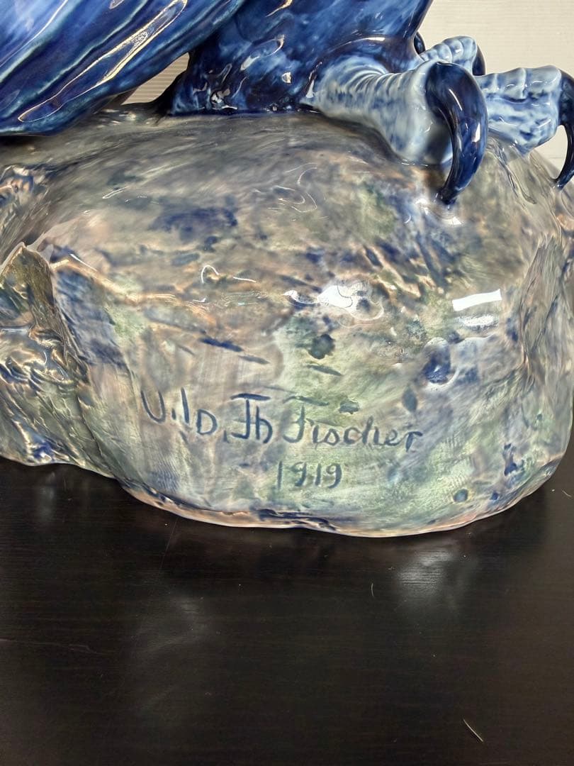 レア 稀少大作 ロイヤルコペンハーゲン ゴールデンイーグル フィギュリン