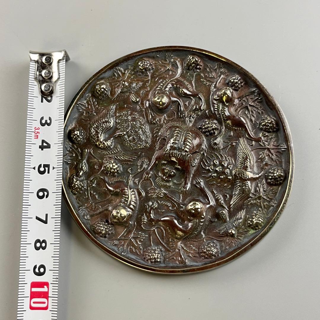 中国 青銅鏡 銅鏡 円鏡 実用青銅鏡(小)C 高錫青銅製 古代中国 三国志