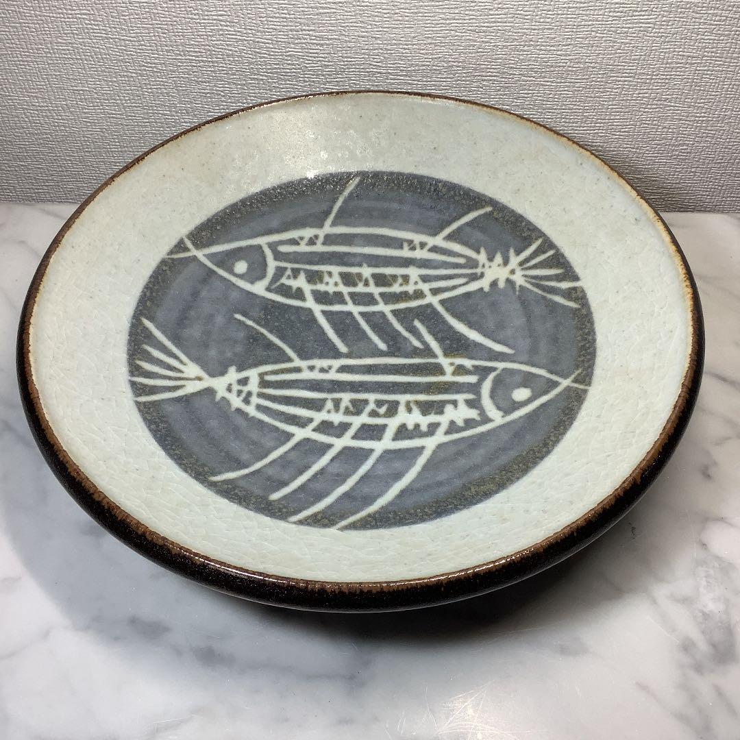 お値下げ」九谷焼 聖泉窯 滝口加全作 魚紋 飾皿