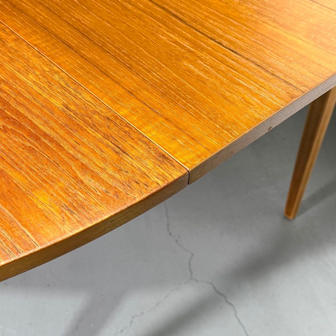 イギリスビンテージ チークラウンド エクステンションテーブル(302)